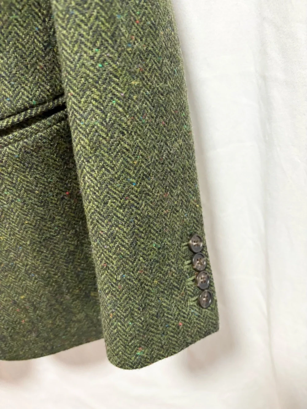 J. Crew Parke Green herringbone Tailored wool Blazer - Picture 5 of 11